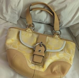Coach yellow vintage hand purse